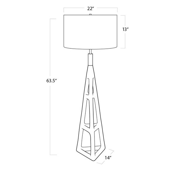 Tanner Floor Lamp - Open Box Line Drawing